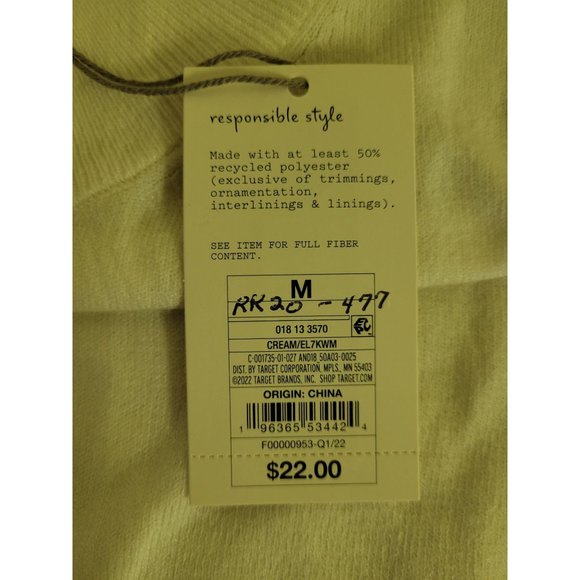 Women's Fine Gauge Crewneck Sweater - A New Day Cream Medium - Picture 5 of 7